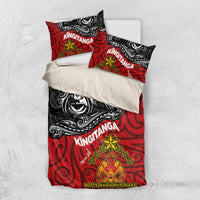 The Kingitanga - Maori King Movement Bedding Set Ko Te Mana Motuhake Emblem with Moko and Polynesian Art Tattoo