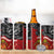 The Kingitanga - Maori King Movement 4 in 1 Can Cooler Tumbler Ko Te Mana Motuhake Emblem with Moko and Polynesian Art Tattoo LT03