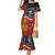 The Kingitanga - Maori King Movement Family Matching Mermaid Dress and Hawaiian Shirt Ko Te Mana Motuhake Emblem with Moko and Polynesian Art Tattoo