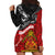 The Kingitanga - Maori King Movement Hoodie Dress Ko Te Mana Motuhake Emblem with Moko and Polynesian Art Tattoo