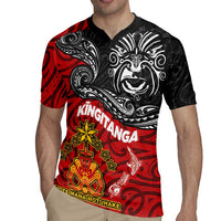 The Kingitanga - Maori King Movement Rugby Jersey Ko Te Mana Motuhake Emblem with Moko and Polynesian Art Tattoo