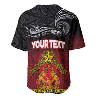 Personalised The Kingitanga - Maori King Movement Baseball Jersey Ko Te Mana Motuhake Emblem with Silver Ferns and Polynesian Art Tattoo