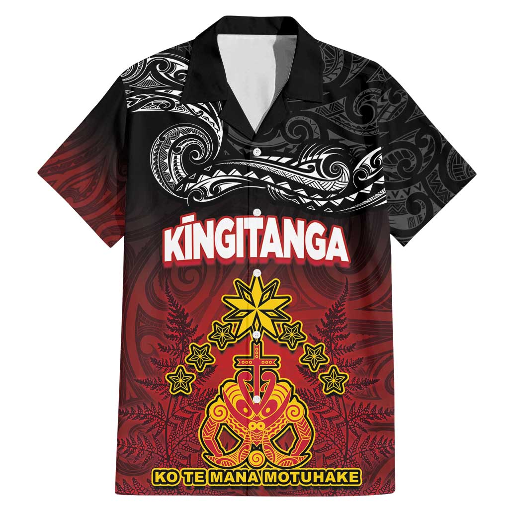 Personalised The Kingitanga - Maori King Movement Family Matching Mermaid Dress and Hawaiian Shirt Ko Te Mana Motuhake Emblem with Silver Ferns and Polynesian Art Tattoo