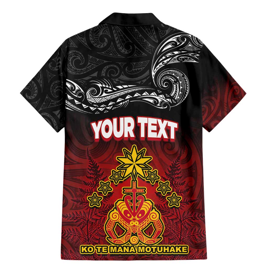 Personalised The Kingitanga - Maori King Movement Family Matching Mermaid Dress and Hawaiian Shirt Ko Te Mana Motuhake Emblem with Silver Ferns and Polynesian Art Tattoo