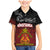 Personalised The Kingitanga - Maori King Movement Family Matching Mermaid Dress and Hawaiian Shirt Ko Te Mana Motuhake Emblem with Silver Ferns and Polynesian Art Tattoo