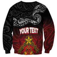 Personalised The Kingitanga - Maori King Movement Sweatshirt Ko Te Mana Motuhake Emblem with Silver Ferns and Polynesian Art Tattoo