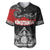 Personalised The Kingitanga - Maori King Movement Baseball Jersey Te Paki-o-Matariki with Silver Ferns and Polynesian Art Tattoo