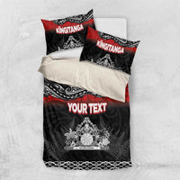 Personalised The Kingitanga - Maori King Movement Bedding Set Te Paki-o-Matariki with Silver Ferns and Polynesian Art Tattoo
