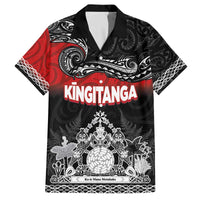 Personalised The Kingitanga - Maori King Movement Family Matching Off The Shoulder Long Sleeve Dress and Hawaiian Shirt Te Paki-o-Matariki with Silver Ferns and Polynesian Art Tattoo