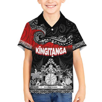 Personalised The Kingitanga - Maori King Movement Hawaiian Shirt Te Paki-o-Matariki with Silver Ferns and Polynesian Art Tattoo