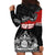 Personalised The Kingitanga - Maori King Movement Hoodie Dress Te Paki-o-Matariki with Silver Ferns and Polynesian Art Tattoo