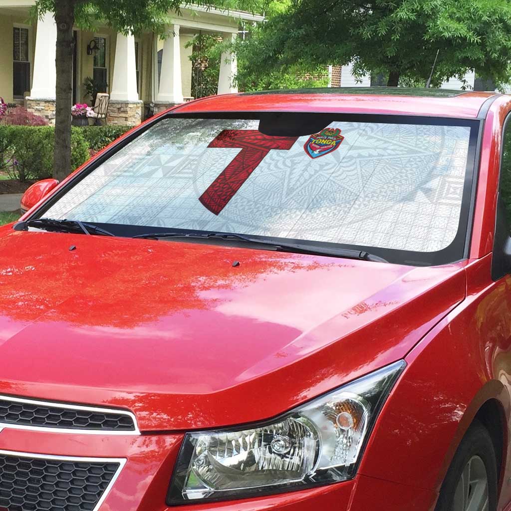 Tonga Ngatu Art Rugby Mate Ma'a Auto Sun Shade - Polynesian Pride