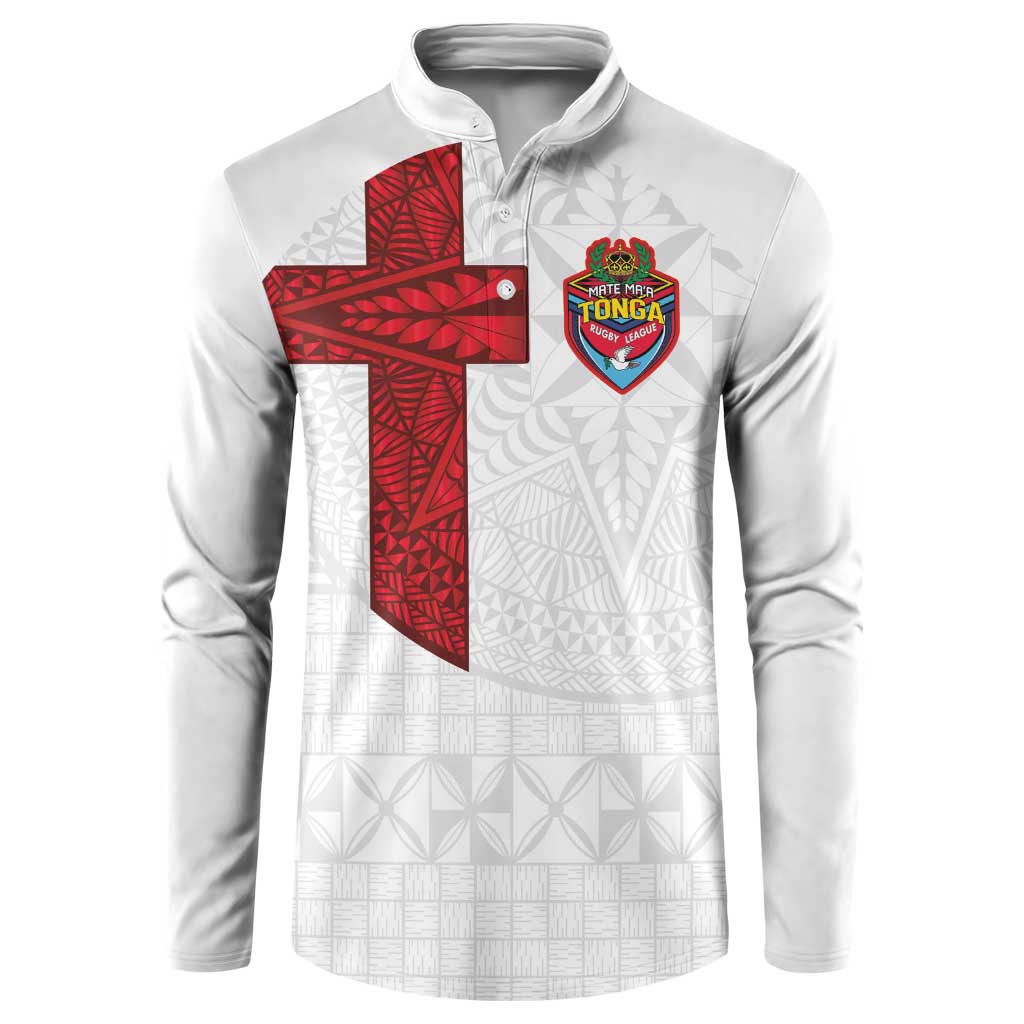 Custom Tonga Ngatu Art Rugby Mate Ma'a Button Sweatshirt - Polynesian Pride