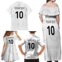 Custom Tonga Ngatu Art Rugby Mate Ma'a Family Matching Off Shoulder Maxi Dress and Hawaiian Shirt - Polynesian Pride