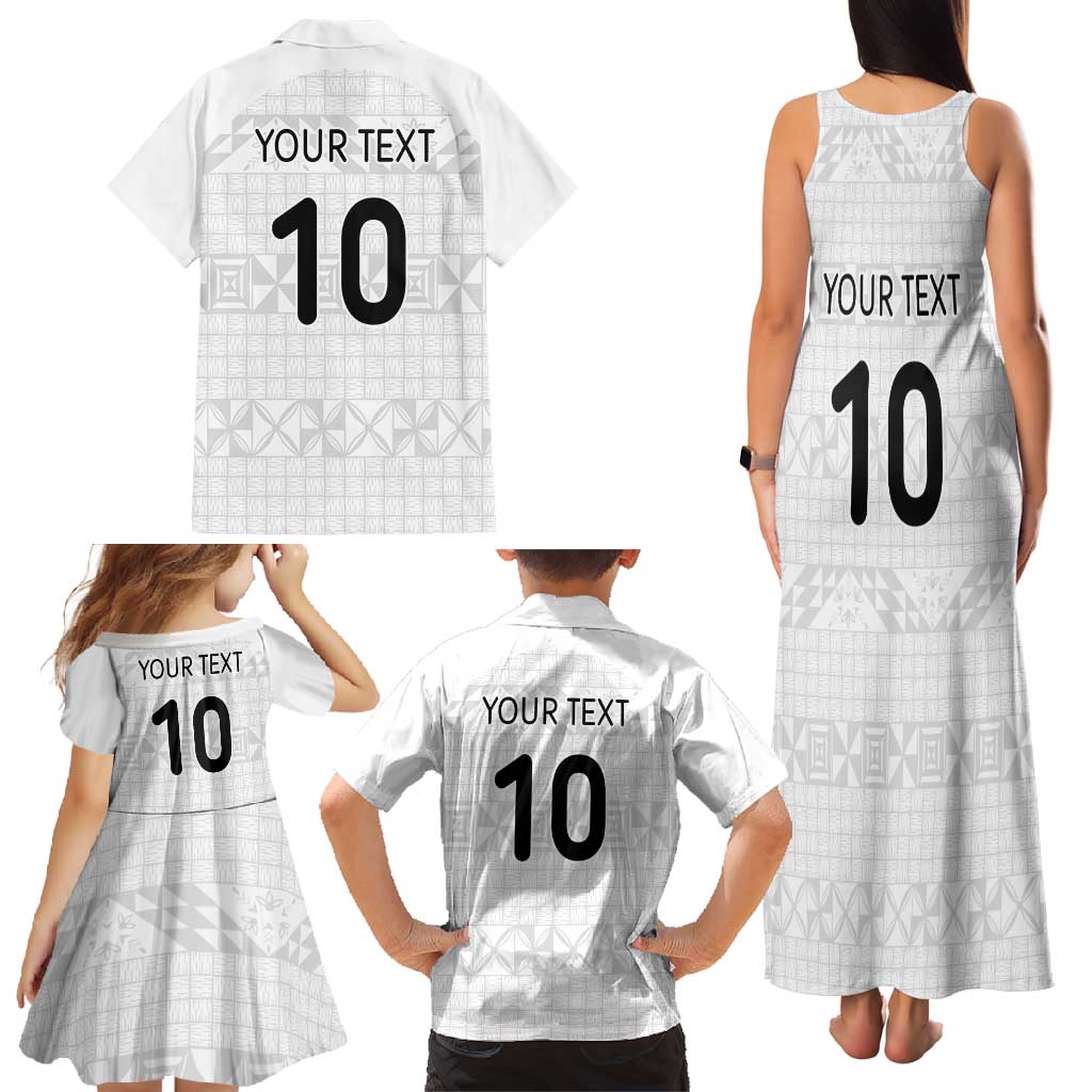 Custom Tonga Ngatu Art Rugby Mate Ma'a Family Matching Tank Maxi Dress and Hawaiian Shirt - Polynesian Pride