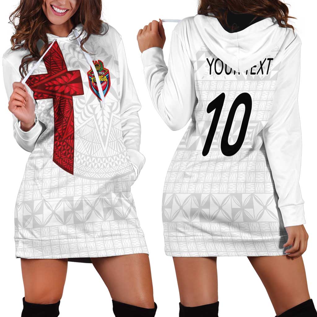 Custom Tonga Ngatu Art Rugby Mate Ma'a Hoodie Dress - Polynesian Pride