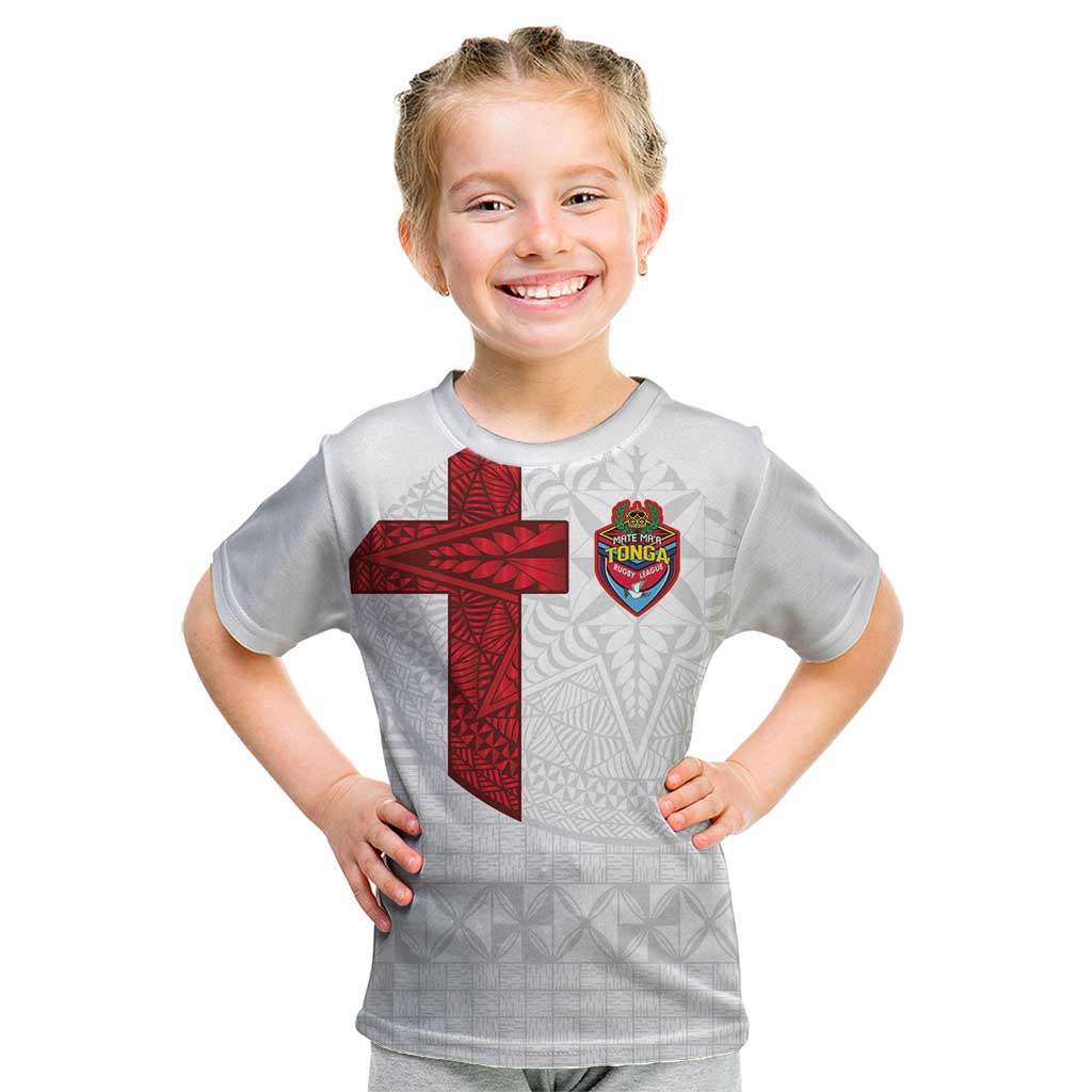 Custom Tonga Ngatu Art Rugby Mate Ma'a Kid T Shirt - Polynesian Pride