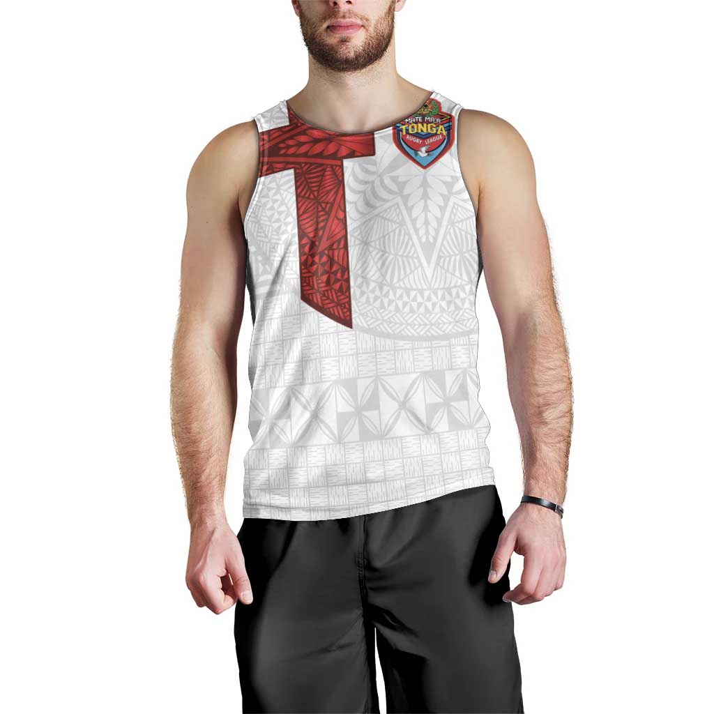 Custom Tonga Ngatu Art Rugby Mate Ma'a Men Tank Top - Polynesian Pride