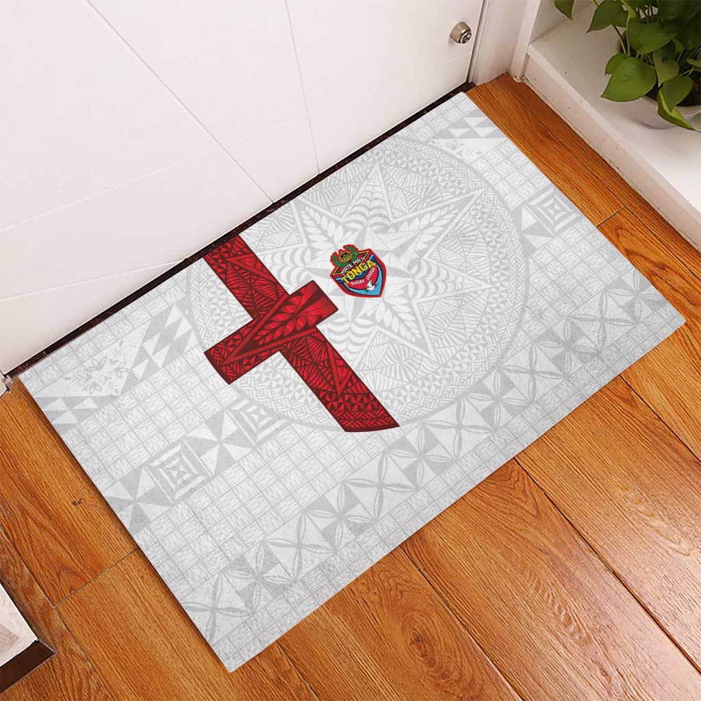 Tonga Ngatu Art Rugby Mate Ma'a Rubber Doormat - Polynesian Pride