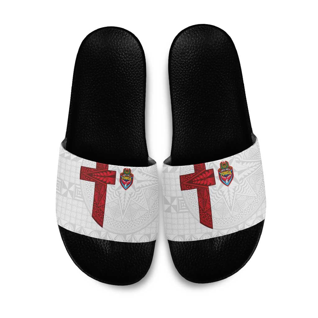 Tonga Ngatu Art Rugby Mate Ma'a Slide Sandals - Polynesian Pride