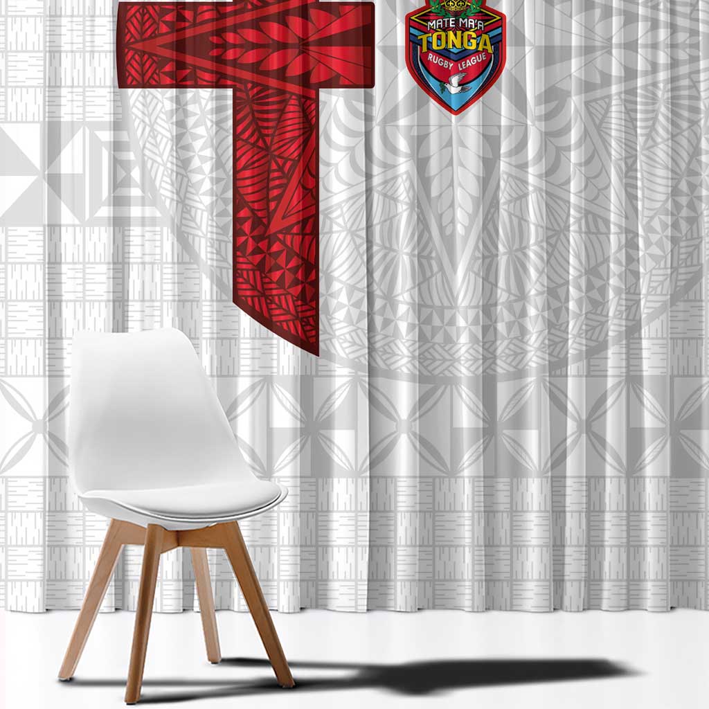 Tonga Ngatu Art Rugby Mate Ma'a Window Curtain - Polynesian Pride