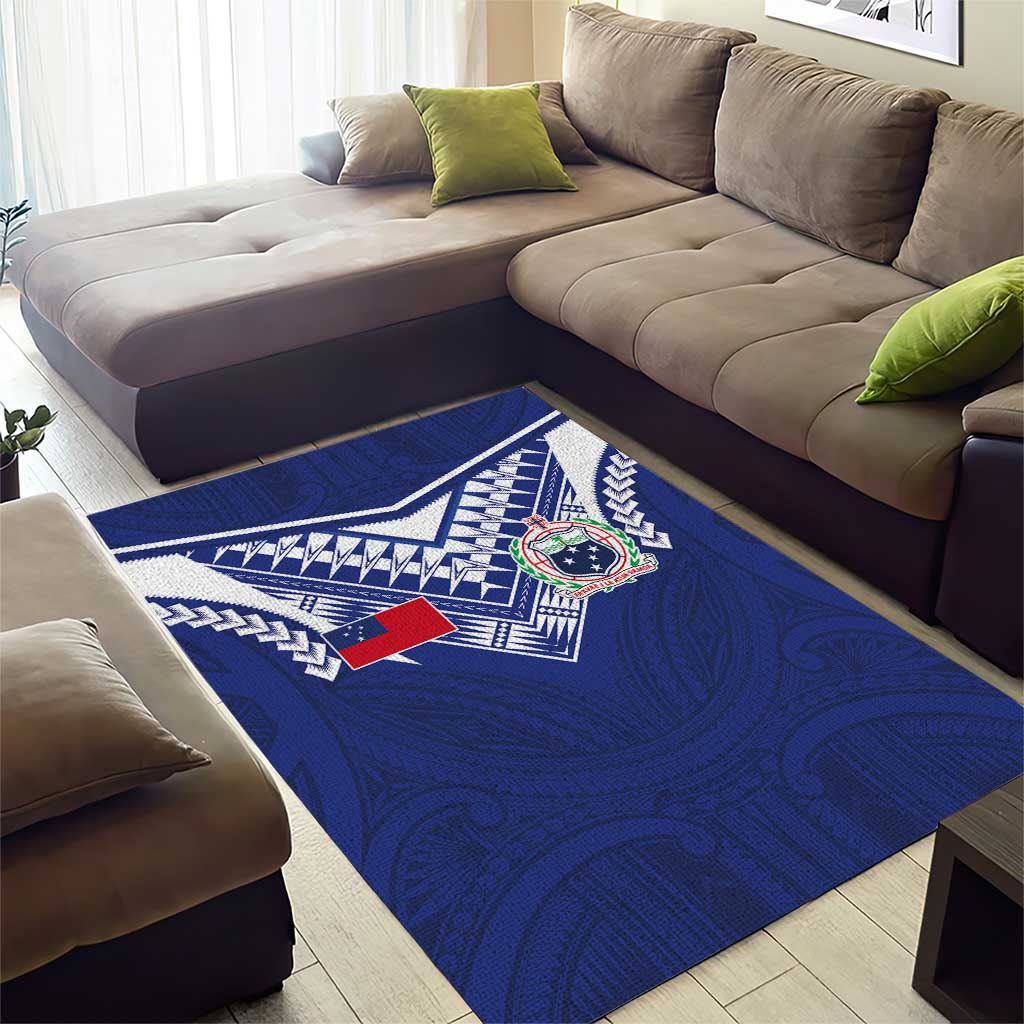 Samoa Rugby Area Rug Pacific Motifs - Polynesian Pride