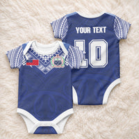 Custom Samoa Rugby Baby Onesie Pacific Motifs LT03 - Polynesian Pride