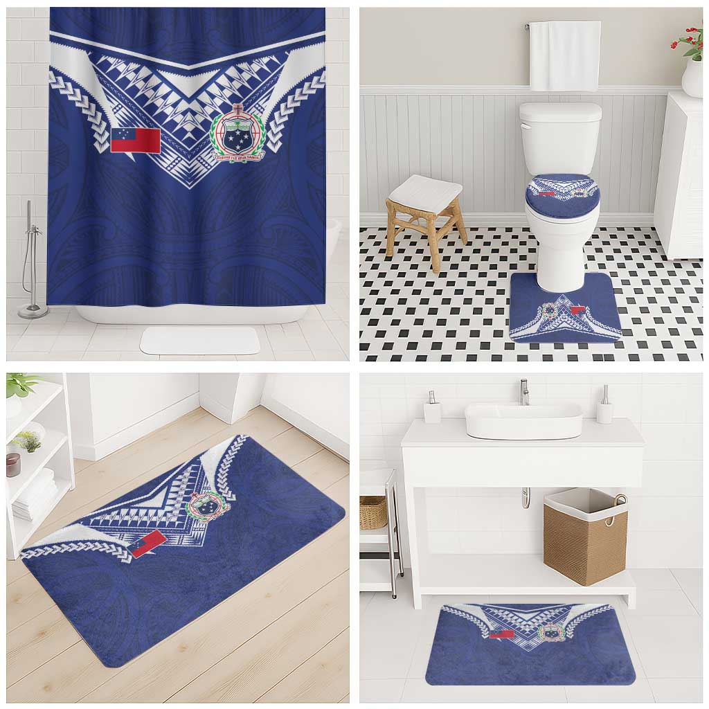 Samoa Rugby Bathroom Set Pacific Motifs - Polynesian Pride