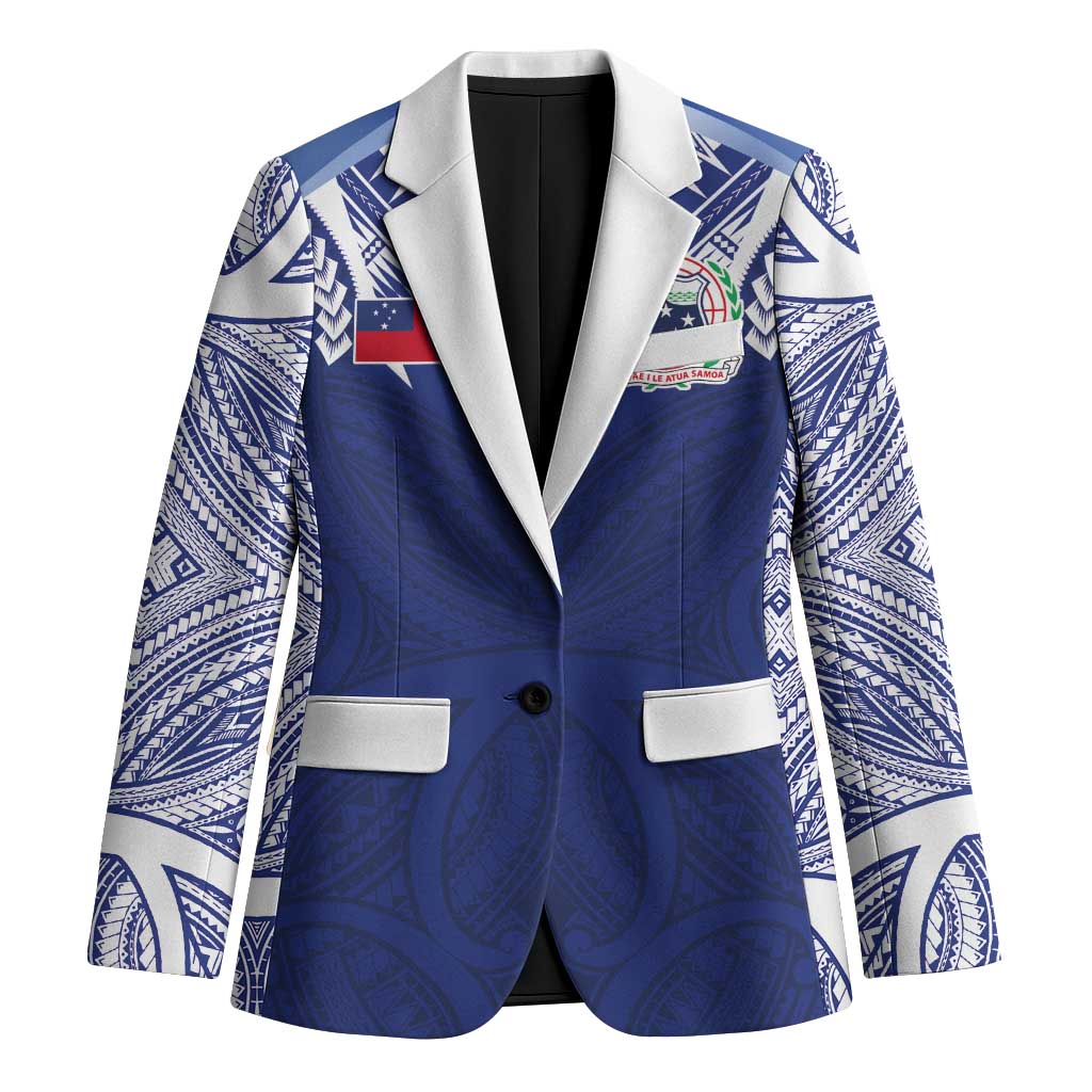Custom Samoa Rugby Blazer Pacific Motifs - Polynesian Pride