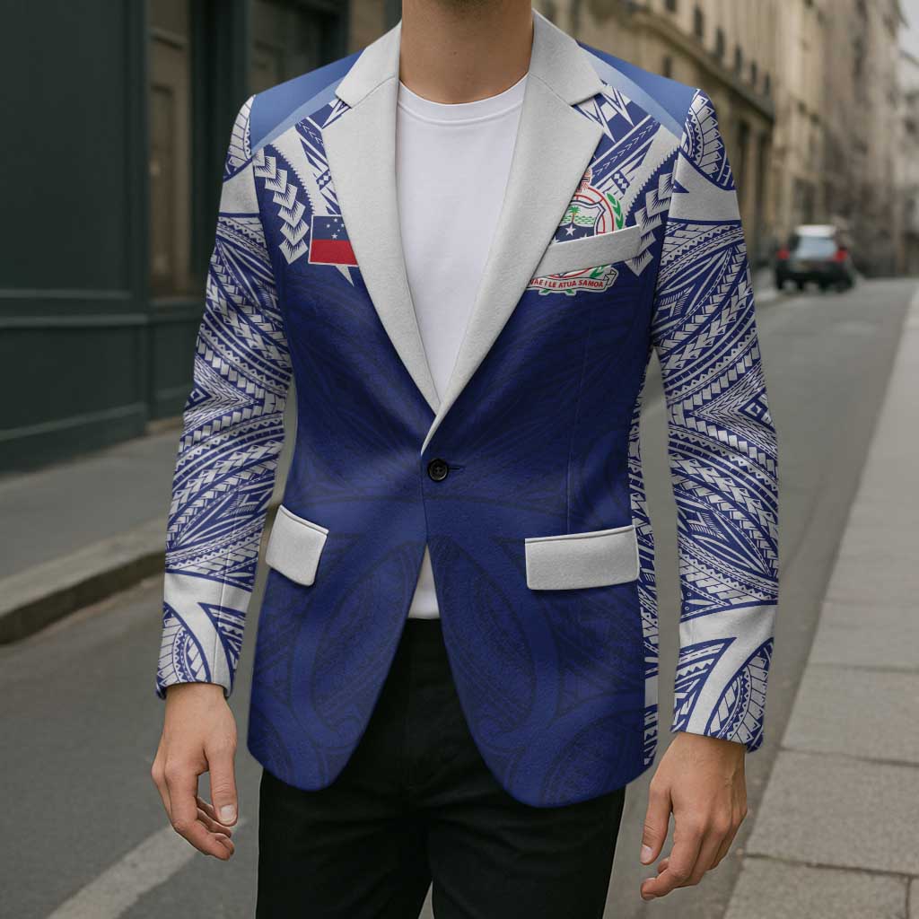 Custom Samoa Rugby Blazer Pacific Motifs - Polynesian Pride