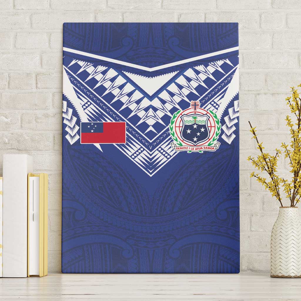 Samoa Rugby Canvas Wall Art Pacific Motifs - Polynesian Pride