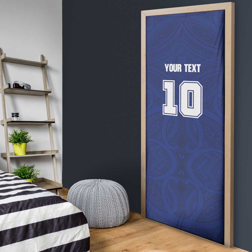 Custom Samoa Rugby Door Cover Pacific Motifs - Polynesian Pride