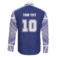 Custom Samoa Rugby Family Matching Off The Shoulder Long Sleeve Dress and Hawaiian Shirt Pacific Motifs - Polynesian Pride