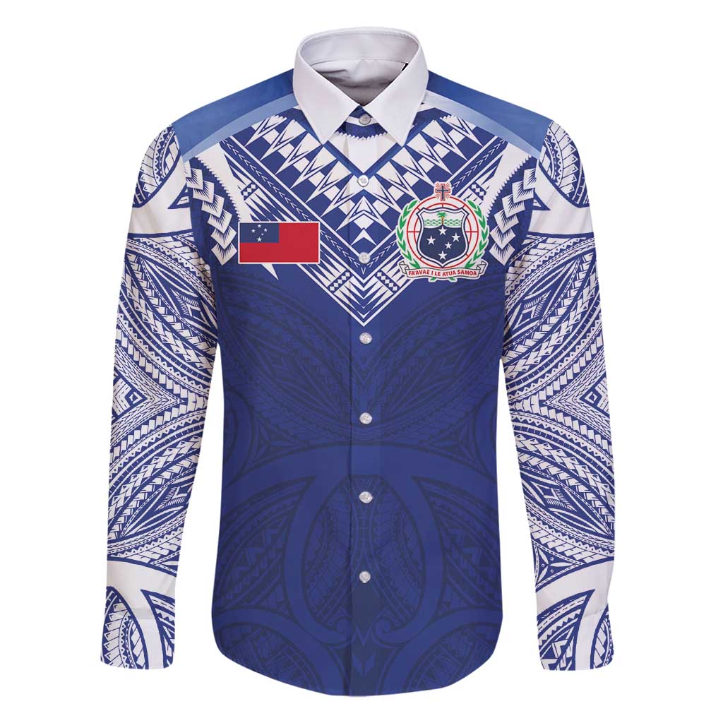 Custom Samoa Rugby Family Matching Off Shoulder Maxi Dress and Hawaiian Shirt Pacific Motifs - Polynesian Pride