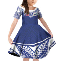 Custom Samoa Rugby Family Matching Off Shoulder Short Dress and Hawaiian Shirt Pacific Motifs - Polynesian Pride