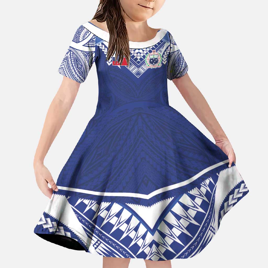 Custom Samoa Rugby Family Matching Tank Maxi Dress and Hawaiian Shirt Pacific Motifs - Polynesian Pride