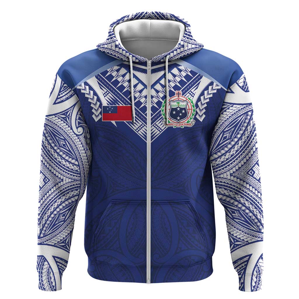 Custom Samoa Rugby Hoodie Pacific Motifs - Polynesian Pride