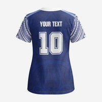 Custom Samoa Rugby Scrub Top Pacific Motifs - Polynesian Pride