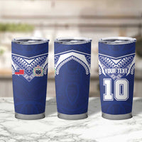 Custom Samoa Rugby Tumbler Cup Pacific Motifs - Polynesian Pride