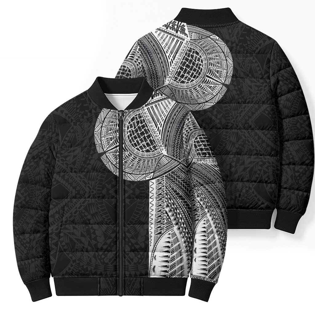 Samoan Tatau Bomber Puffer Jacket Art Tribal Traditional Tattoos - Polynesian Pride