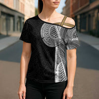 Samoan Tatau Cross Shoulder Shirt Art Tribal Traditional Tattoos - Polynesian Pride