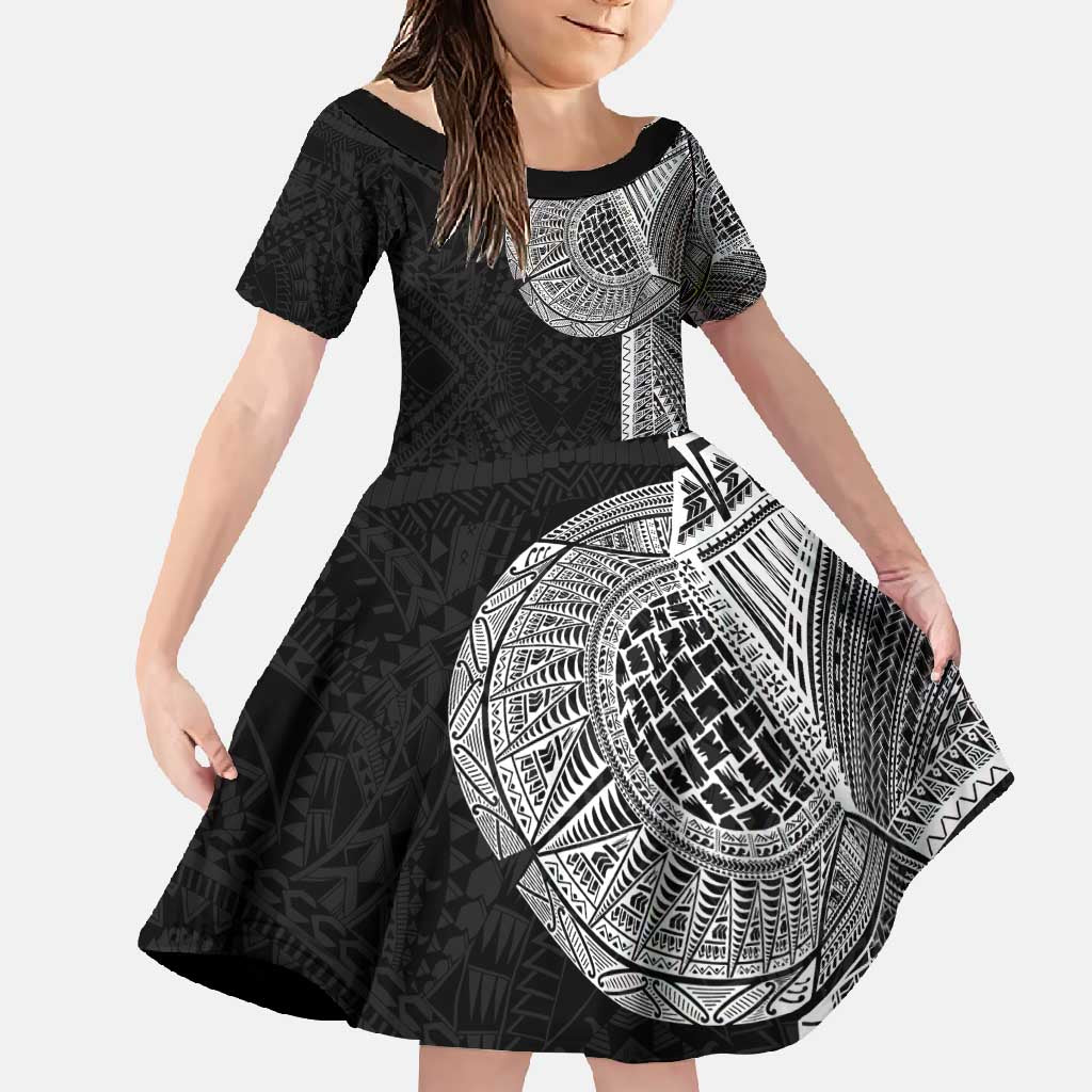 Samoan Tatau Family Matching Long Sleeve Bodycon Dress and Hawaiian Shirt Art Tribal Traditional Tattoos - Polynesian Pride