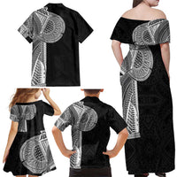 Samoan Tatau Family Matching Off Shoulder Maxi Dress and Hawaiian Shirt Art Tribal Traditional Tattoos - Polynesian Pride