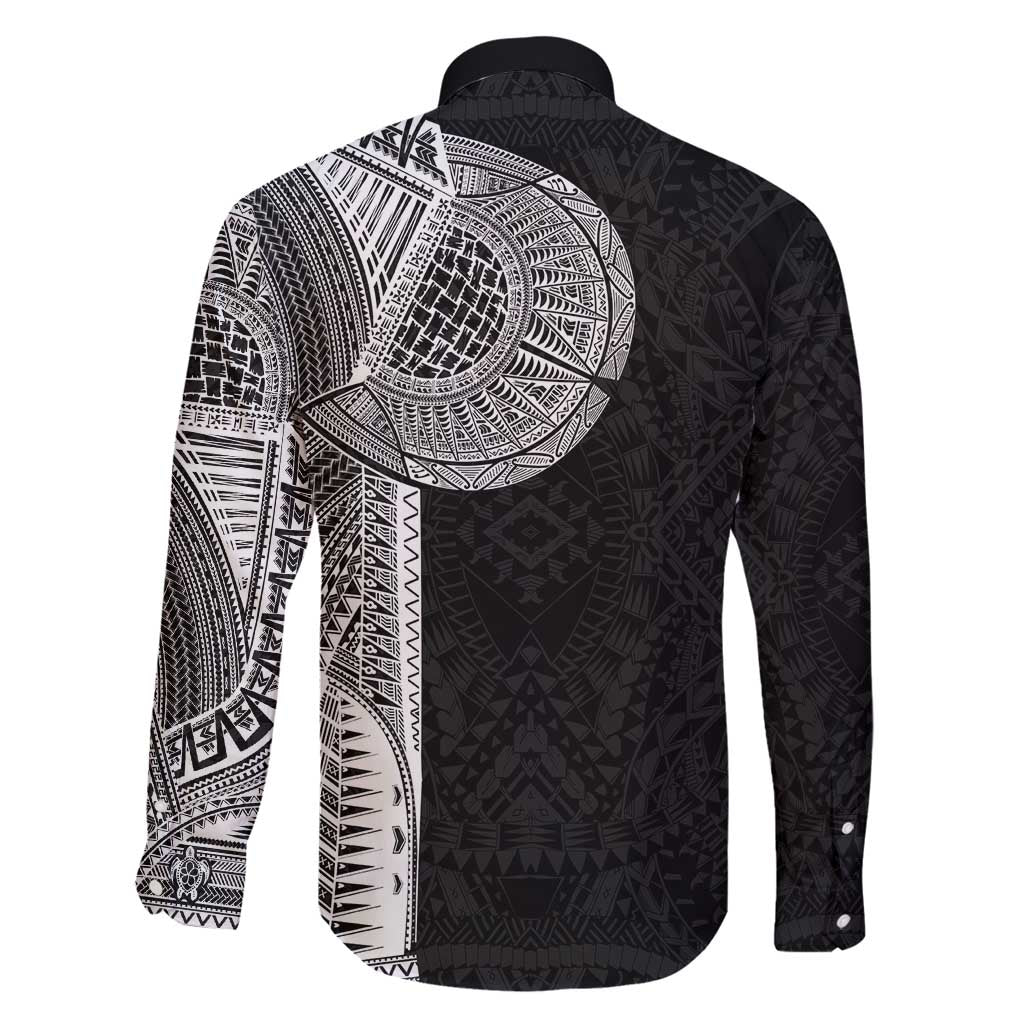 Samoan Tatau Family Matching Off Shoulder Maxi Dress and Hawaiian Shirt Art Tribal Traditional Tattoos - Polynesian Pride