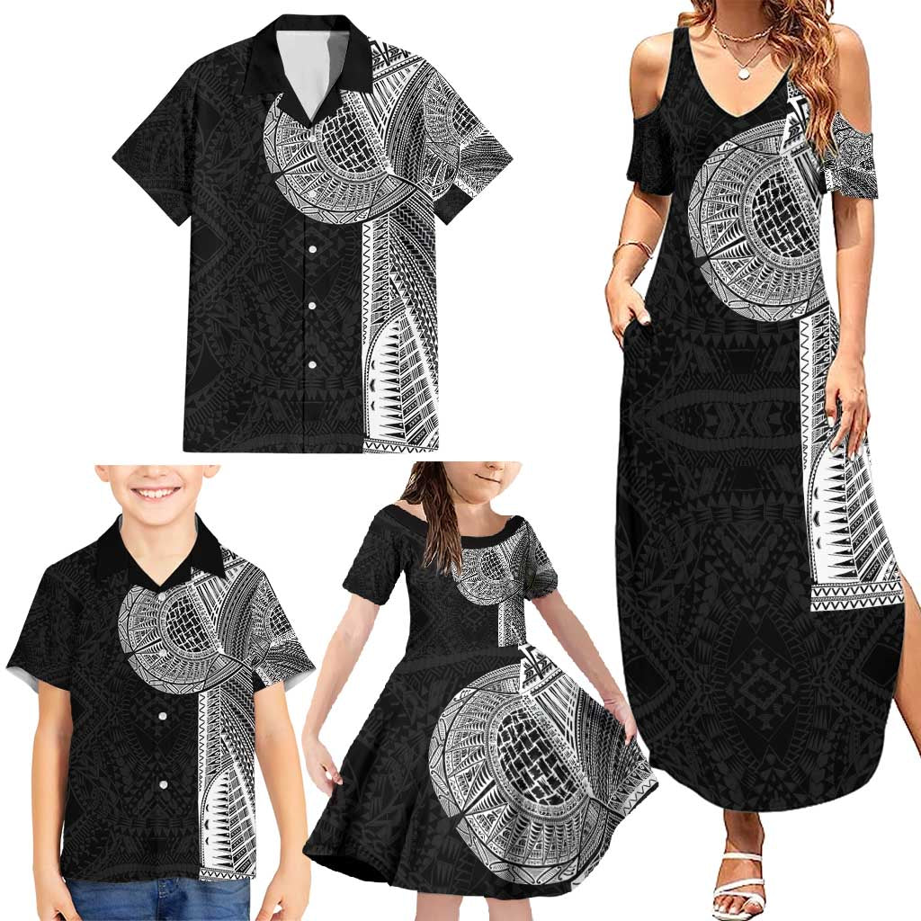 Samoan Tatau Family Matching Summer Maxi Dress and Hawaiian Shirt Art Tribal Traditional Tattoos - Polynesian Pride