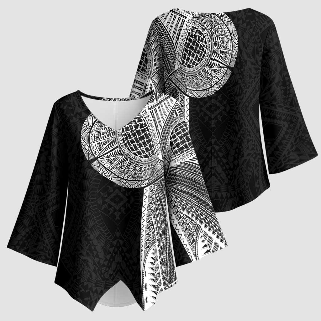 Samoan Tatau Kimono Sleeve Blouse Art Tribal Traditional Tattoos - Polynesian Pride