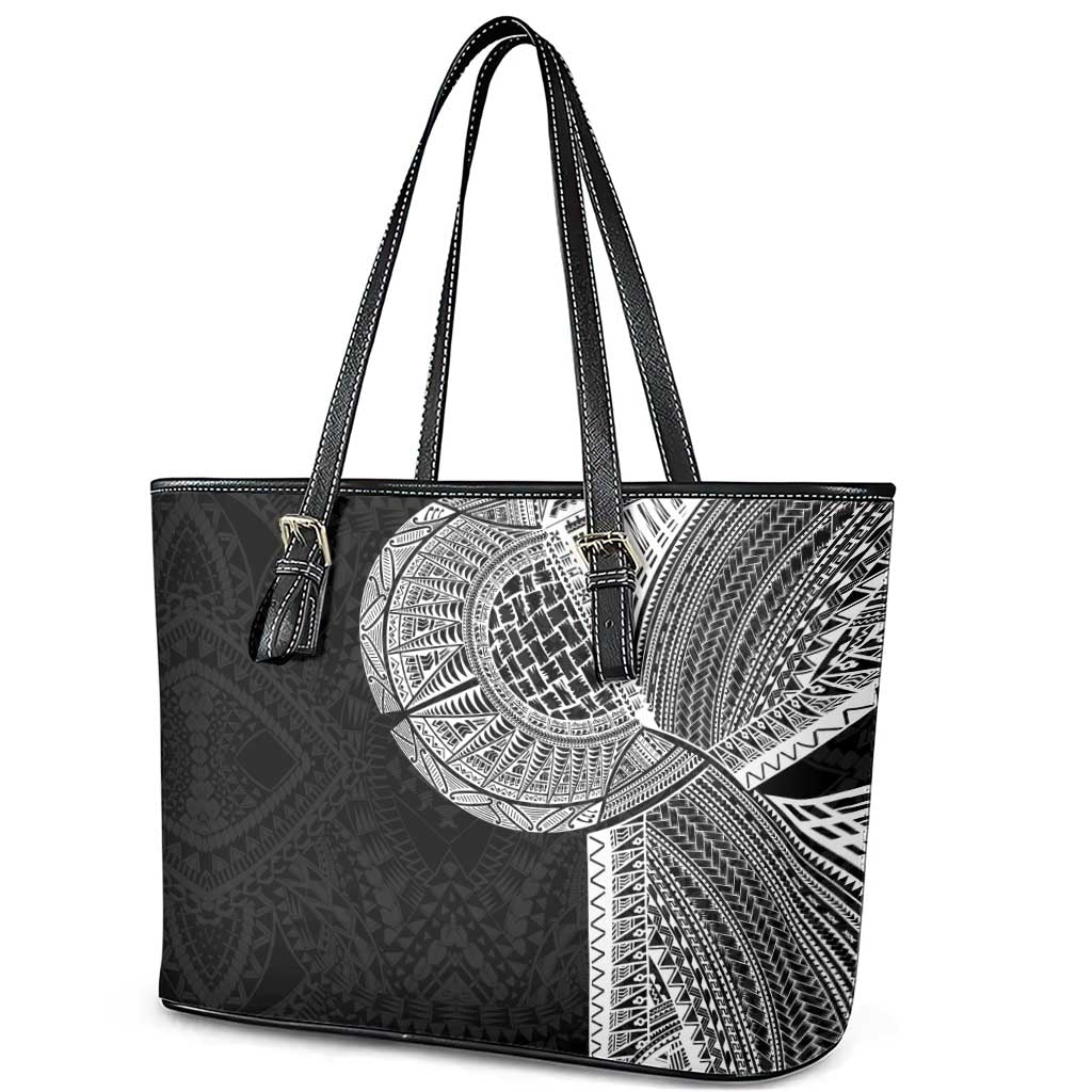 Samoan Tatau Leather Tote Bag Art Tribal Traditional Tattoos - Polynesian Pride