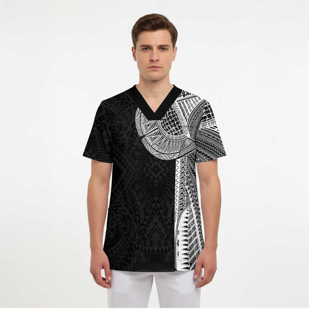Samoan Tatau Scrub Top Art Tribal Traditional Tattoos - Polynesian Pride
