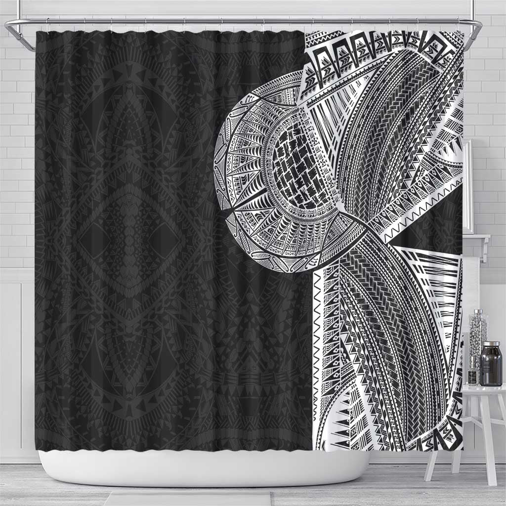 Samoan Tatau Shower Curtain Art Tribal Traditional Tattoos - Polynesian Pride