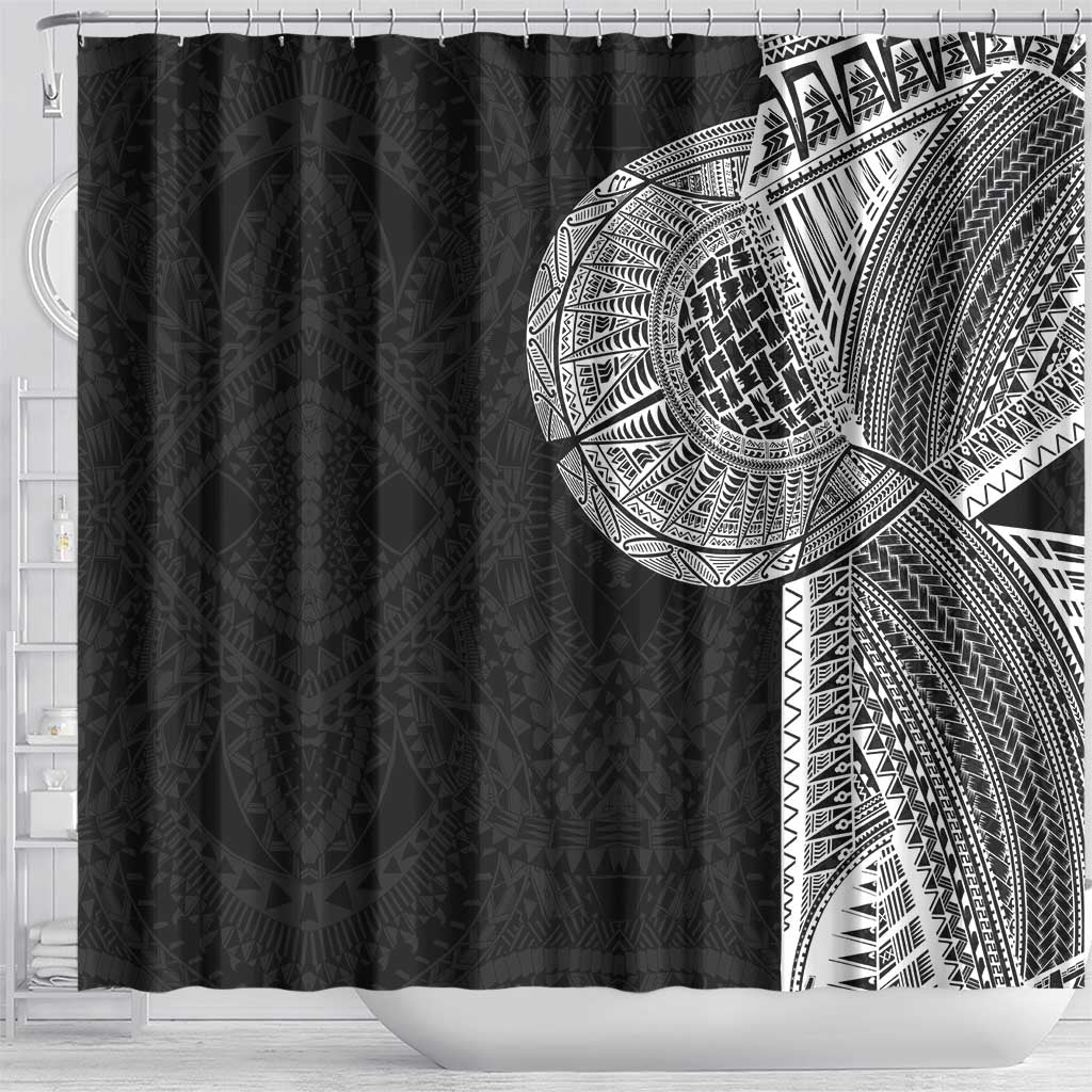 Samoan Tatau Shower Curtain Art Tribal Traditional Tattoos - Polynesian Pride
